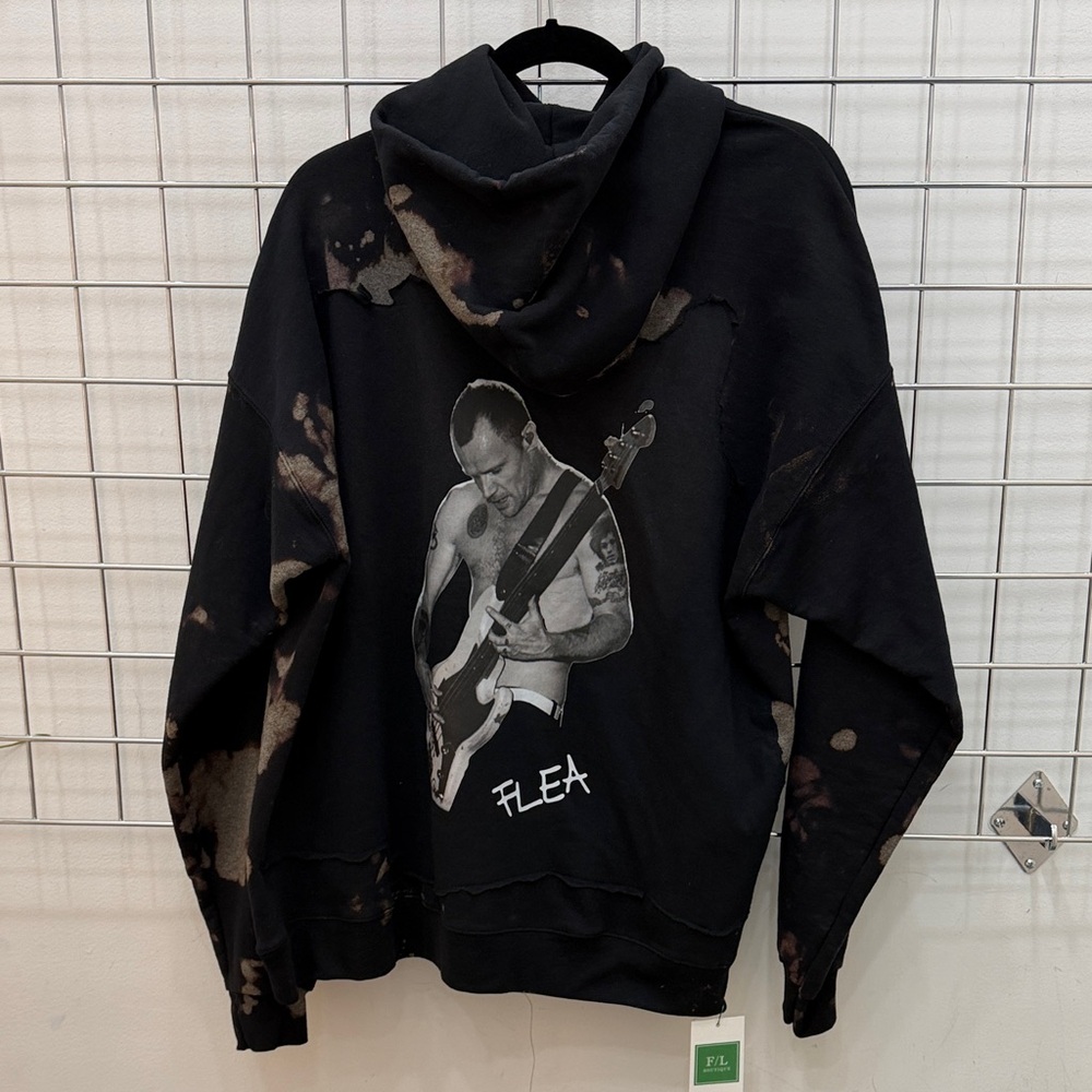 Custom upcycled graphic hoodie
